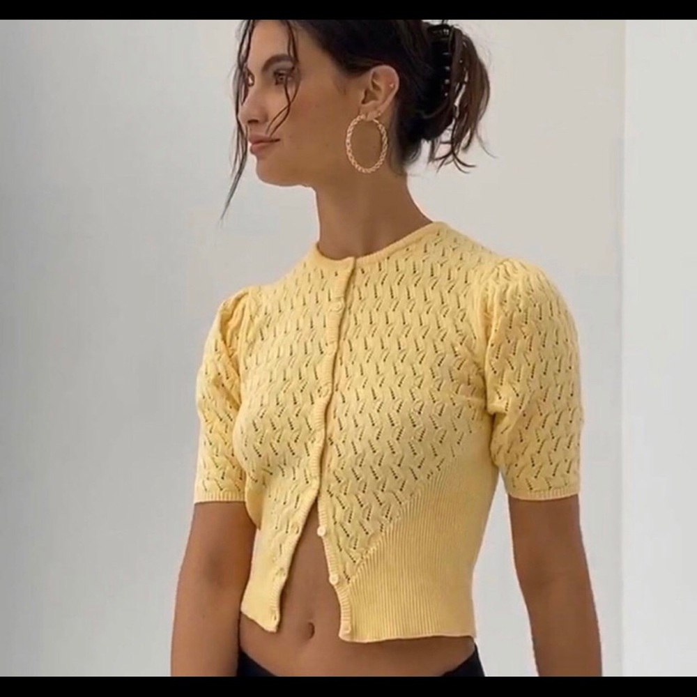 Muster Paris yellow cardigan